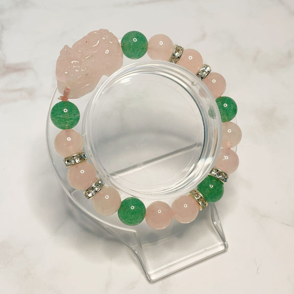 Aventurine with Rose Quartz Pixiu Bracelet